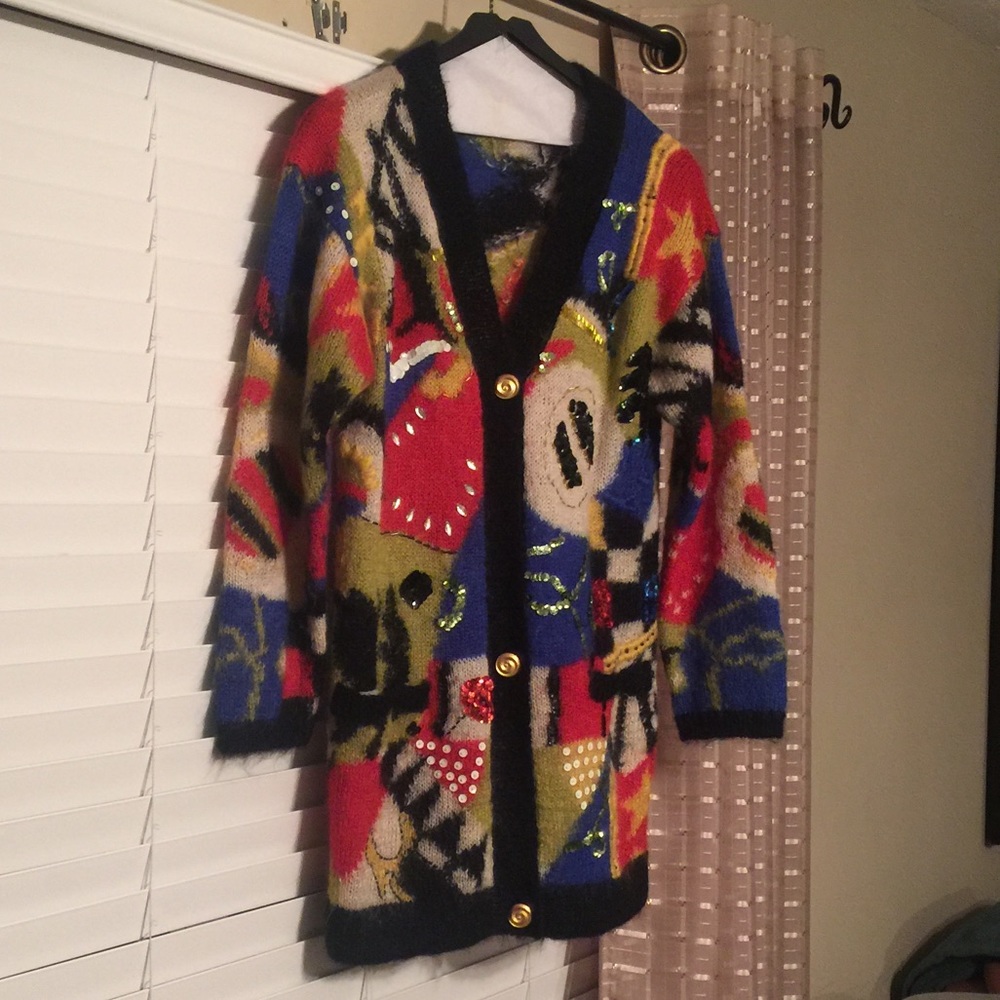 Ladies Angora blend cardigan.